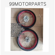 50/90 chrome alloy rim set wave125 lc135 y125 rim 140x17 chrome hub alloy rim lidi kriss1 ex5dream d