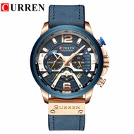 Ready Stock Fast Shipping CURREN/Karien 8329 Trendy Men's Waterproof Watch Six-Hand Multifunctional 