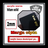 Akrilik hitam solid 2mm Rp30/cm²