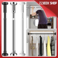 ZZJEDX SHOP No-Drill Clothes Drying Rack Hollow Stainless Steel Curtain Rod Durable Adjustable Telescopic Pole for Balcony Bathroom