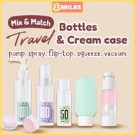 Travel Bottle 30ml 50ml 80ml 100ml Dispenser Vacuum Cream Case Pump Spray Container Shampoo Lotion T