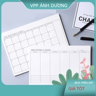 B5 weekly/monthly plan paper 50 sheets 80gsm | Work note timetable