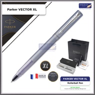 Parker Vector XL Rollerball Pen - Silver Blue (with Black - Medium (M) Refill) / {ORIGINAL} / [KSGILLS]