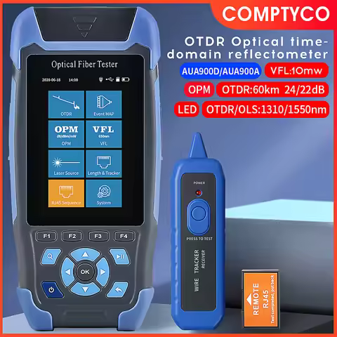 AUA900D/900A Mini Pro OTDR Optical Time Domain Reflectometer Built-in VFL OLS OPM Event Map RJ45 Eth