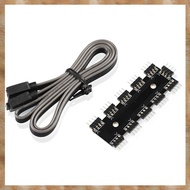 [K U Y G] B-MBDT-1TO10 for   Aura Hubs 4Pin RGB Motherborad Aura Interface 1 to 10 Hub