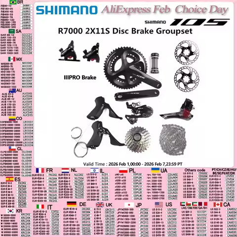 Shimano 105 R7000 2x11s Groupset IIIPRO Brake Mechanical Disc Brake R7100 Crankset Cassette Deraille