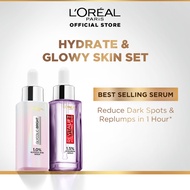[BEST SELLING SERUM] L'Oreal Paris Brightening and Hydrating Duo with Glycolic Acid & Hyaluronic Aci