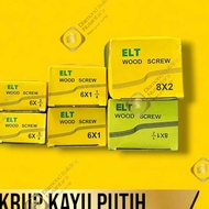 ELT White Wood Screws FH (+) 6x 1/2 6x 3/4 6x 5/8 6x 1 6x 1.1/4 8x 1 1/2 8x2 Galvanized Wood Screws