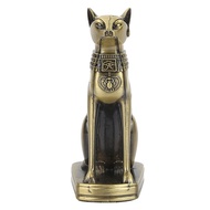 Allinit 5.9  Metal Egyptian Cat Ancient Bastet Goddess Collectible Figurine for Furnishing Ornaments Desktop Decor