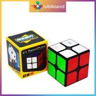 Rubik 2x2 QiYi QiDi W 2x2 Rubik's Cube 2x2x2 Black Border Intellectual Toy for Developing Thinking -