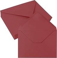 JAGERGREEN 50 Pack 5x7 Envelopes Letter Size, Red A7 Envelopes Self Seal for Wedding Invitation, Env