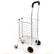 6 / 4 Wheel Wheel Foldable Trolley, Aluminium Light Duty Shopping Cart #602 / #605