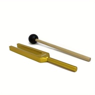 528Hz Golden Chakra Tuning Fork for Healing DNA Repair - Solfeggio Frequency with Silicone Mallet an