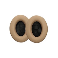 kwmobile 2x Support: Bose Quietcomfort 3535II 25 15 / QC35 QC35II QC25 QC15 Replacement Earpads - Ear Cushions Headphones PU Leather Beige