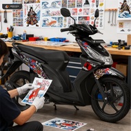ABREND TRANSPARENT DECAL STRIPING LATEST JAPANESE ARAI MOTIF CARBONBEAT ANTI-SCRATCH VINYL STICKEREL