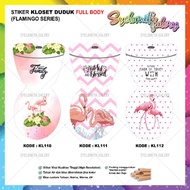FULL BODY CLOSET STICKER WITH PINK FLAMINGO MOTIF PINK DECORATION BEDROOM