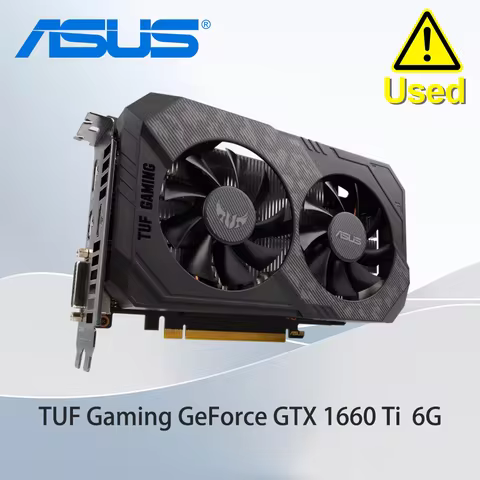 ASUS TUF Gaming GeForce GTX 1660Ti 6GB 1×DVI GDDR6 1×DisplayPort 205×123×46mm 2×HDMI