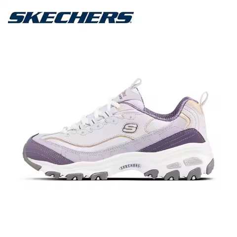 Skechers Women Shoes D'LITES Fashion Chunky Lace Up Shoes Womens Lightweight Breathable Sneakers Zap