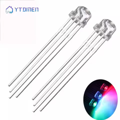 10-100pcs Multicolor RGB LED Diodes 5mm 8mm 10mm Common Anode Indicators for Circuit Electronics Des