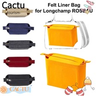 CACTU Insert Bag, Bucket Bag Storage Bags Liner Bag,  Felt Multi-Pocket Travel Bag Organizer for Longchamp LE PLIAGE/ROSEAU