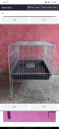 karamba mandi burung tebal merek sss tebok seng dan plastik