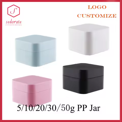 20/50pcs PP Cream Jar 3G 5G 15G Plastic Empty Jar Eye Serum Container 50G Scrub Plastic Container Ca