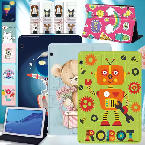For Huawei MediaPad T3 8.0/T5 10 10.1"/MediaPad M5 10.8"/M5 Lite 10.1"/M5 Lite 8 Cartoon Print Case 