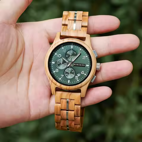 Men's Watches BOBO BIRD Luxury Wooden Watch, Multi Functional Quartz Wristwatch for Men Support Cust