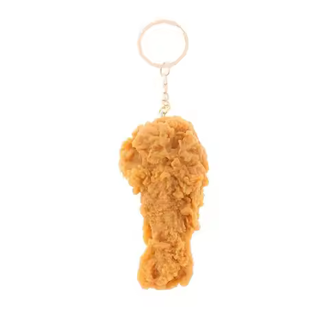Chicken Around Fried Chicken Chicken Nuggets Fried Chicken Legs Key Rings Key Chains Imitation Food 