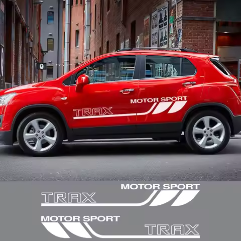 For Chevrolet Trax Tracker Precio Turbo 2PCS Auto Sport Styling Decals Vinyl Film Car Door Side Stic