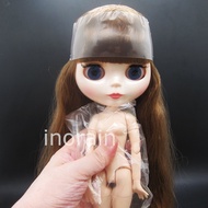 12" Blythe 19 Joint Body White Skin Nude Doll Bronze Long Straight Hair #N03