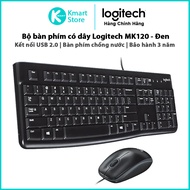Logitech MK120 Keyboard Mouse Set (Black) - Genuine Product Logitech Keyboard