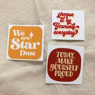 [Matt Sticker] Set of 3 motivational quotes