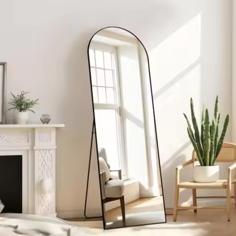 Arched Full Length Mirror Floor Mirror with Stand 59"x16" Large Mirror Wall Mirror Full Length Body 