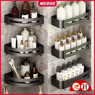 MEIDOO Bathroom Rack Shelf Aluminum Corner Rack Waterproof Anti-rust Shampoo Rack Toilet Rack Drill-free Bathroom Accessories