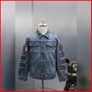 [DENIM GUANG ZHOU] Personalized Ripped Patched Jeans, High Quality Products, Extremely Genuine Denim