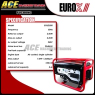 [ EUROX ] 2.2/3.0KW 7HP EGU2500/EGU3800 Gasoline Generator Petrol Genset 4-Stroke