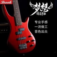 【現貨秒發】Brook布魯可初學者新手入門電貝斯四弦24品電貝斯4弦bass搖滾演出