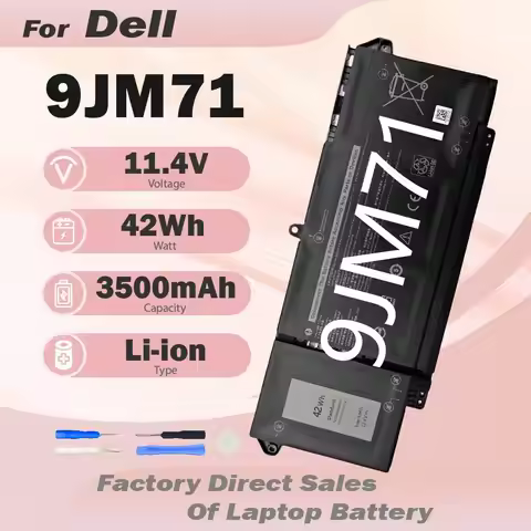 9JM71 11.4V 42Wh 3-Cell Laptop Battery For Dell Latitude 5320/5320 2-in-1,7320/7320 2-in-1 ,7420/742
