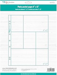 Craftelier - Clear Plastic Sleeves with 7 A Pockets for Personalised Photo Albums | Includes 10 Slee