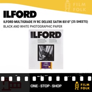ILFORD MULTIGRADE IV RC DELUXE SATIN SHEET 8X10" 25 SHEETS (MGRCDL25M 20.3 x 25.4cm) DARKROOM PAPER