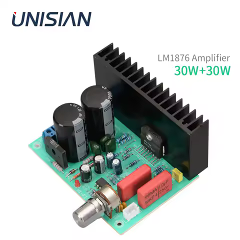 UNISIAN LM1876 Audio Amplifier 30W 2.0 Channels Stereo Hifi Power Amplifiers