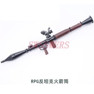 R RPG Bazooka 1/6 Gun Model 4D Assembled Model Military Soldier Russian Weapon Toy Gatling Machine G