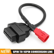6 To 16 Pin Motorcycle OBD Adaptors OBD2 Diagnostic Cable Extension Connectors 6 Pin For Yamaha for 