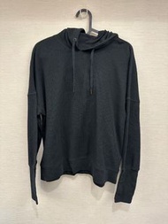 &lt;二手&gt; Calvin Klein CK 黑色長袖高領華夫格帽T size XS/L