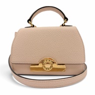 成色極佳☆MOYNAT REJANE NANO 皮革兩用迷你手提包/單肩包，粉米色，法國製造，女士款，附防塵袋