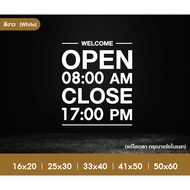 Die-Cut Stickers Open Service – Business Hours English Sticker PVC (Die-Cut Sticker)