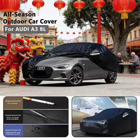 All-Season Car Cover for AUDI A3 8L 8P 8V 8Y - Outdoor Full Protection, Waterproof Dustproof Heat-Re