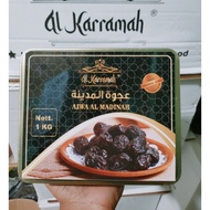 (kurma ajwa) kurma ajwa al madinah 1 kg kemasan kaleng | kurma ajwa