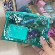 日本新出美人魚小魚仙公主化妝品果凍pvc 拉鍊收納包袋。jasmine茉莉公主阿拉丁美女與野獸Sleeping Beauty睡公主Snow white。disneystore 代購Disney日本東京